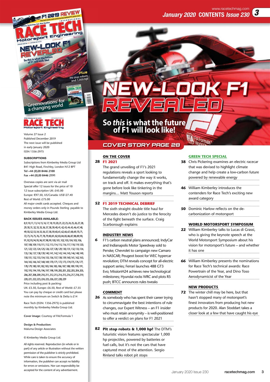 Race Tech Preview Pages