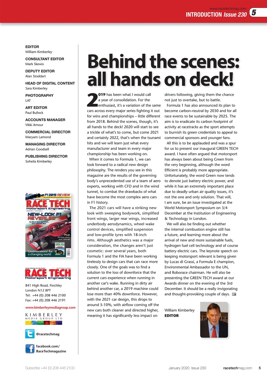 Race Tech Preview Pages