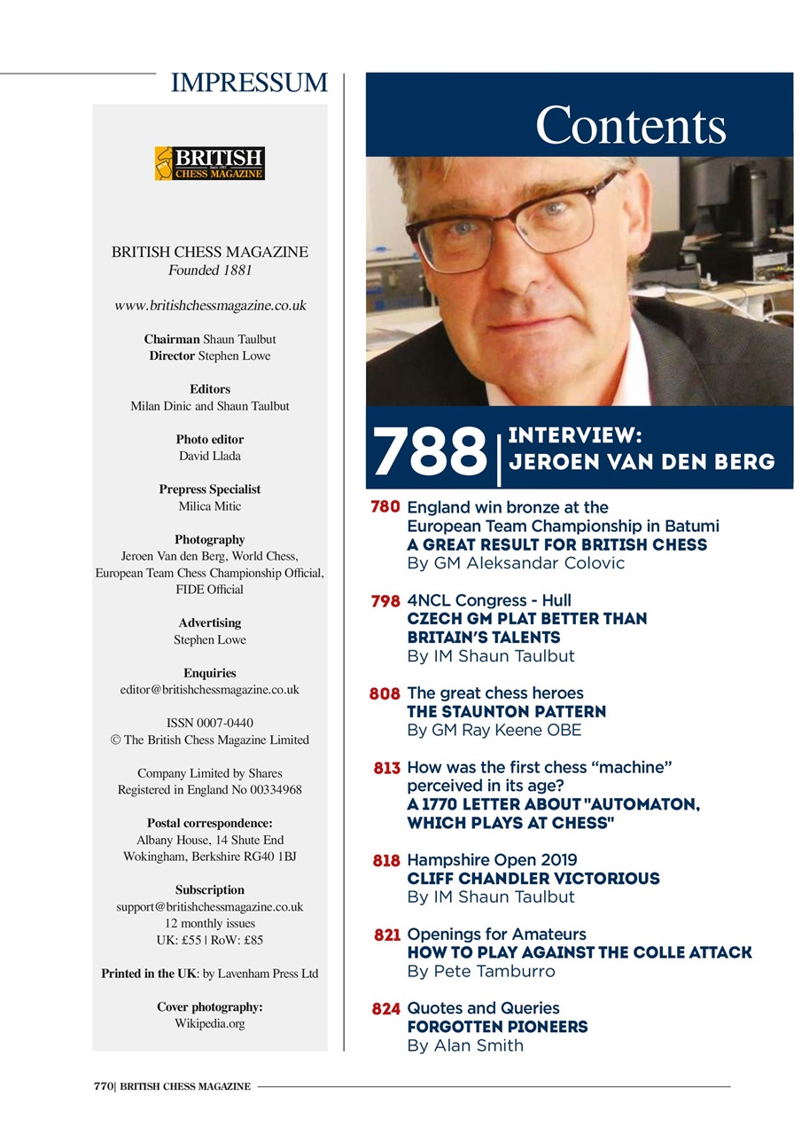 British Chess Magazine Preview Pages
