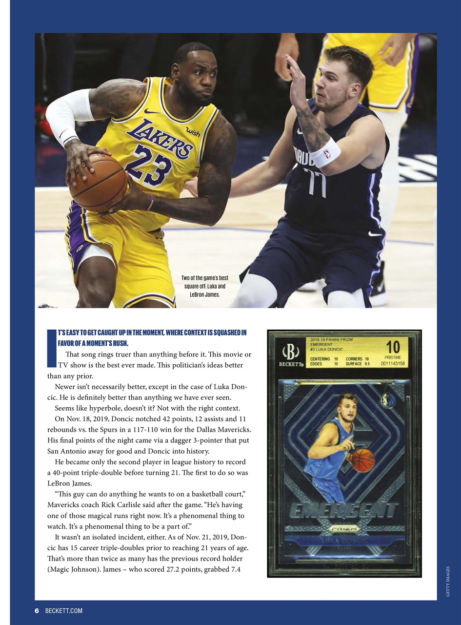 Beckett Basketball Magazine Preview Pages