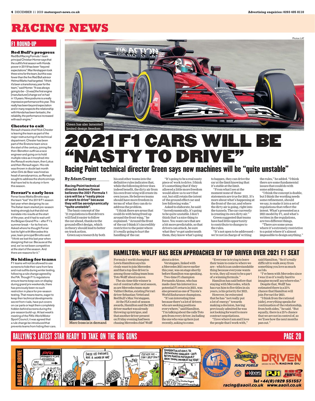 Motorsport News Preview Pages