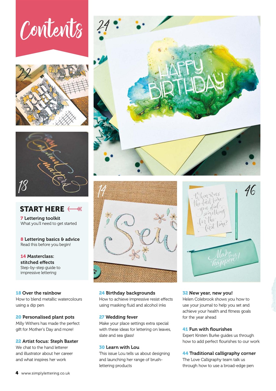 Simply Lettering Preview Pages