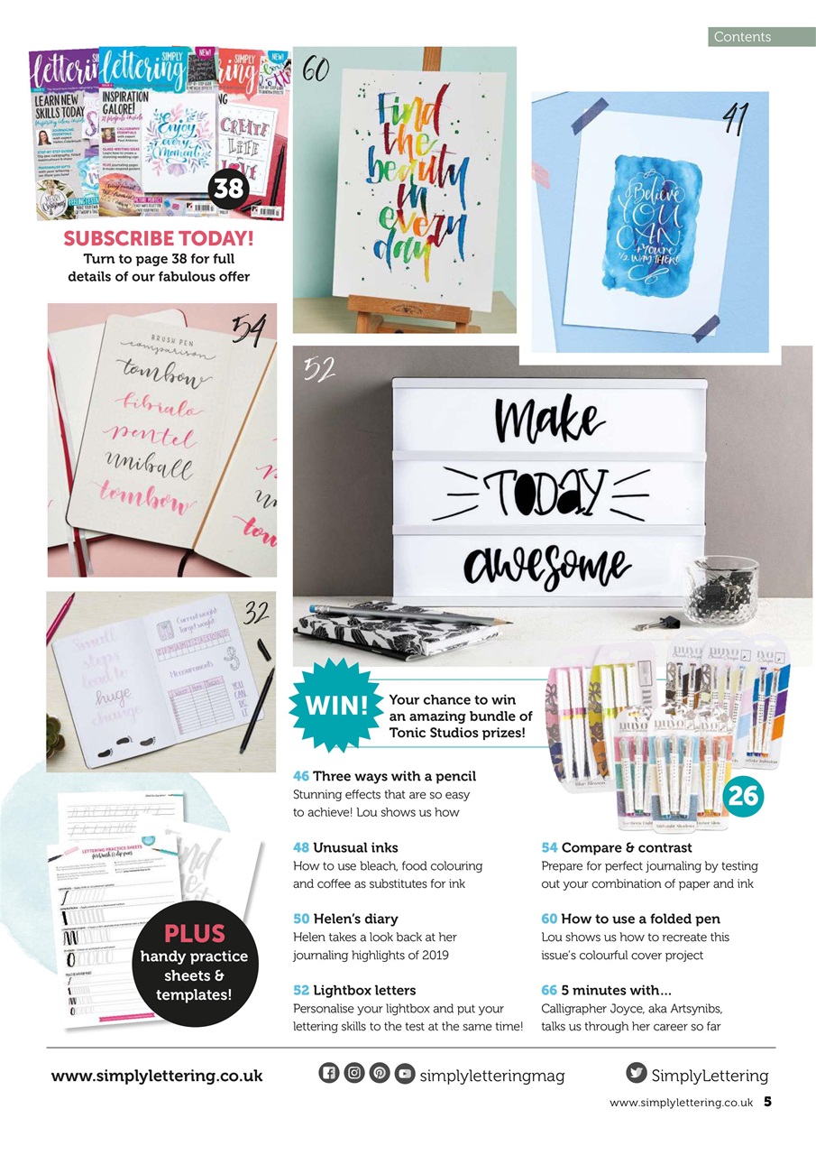 Simply Lettering Preview Pages