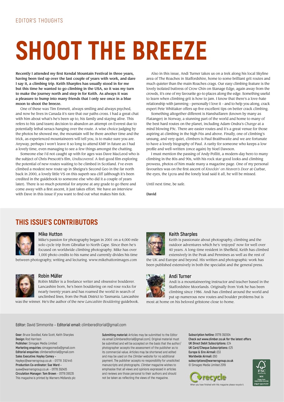 Climber Preview Pages