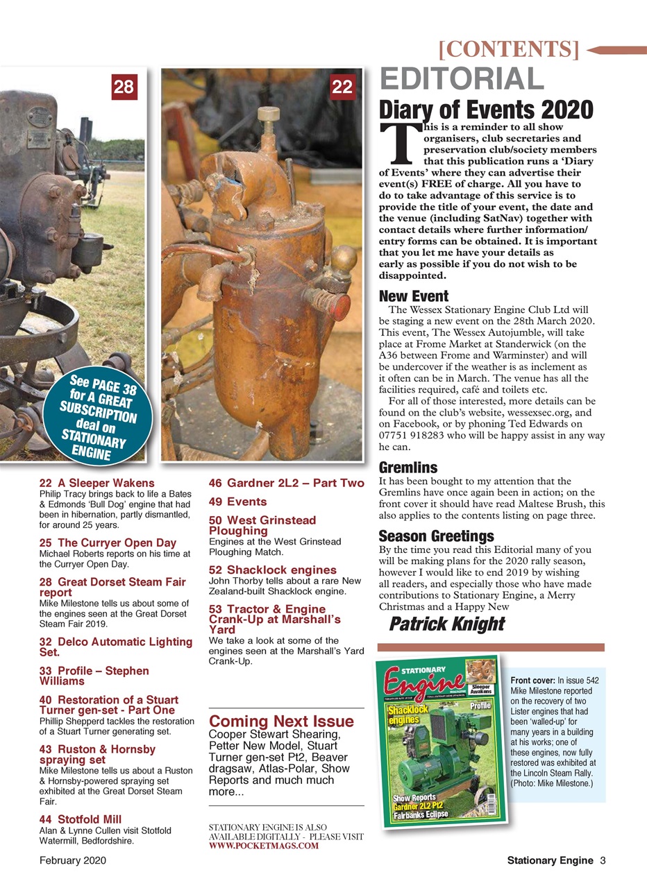 Stationary Engine Preview Pages