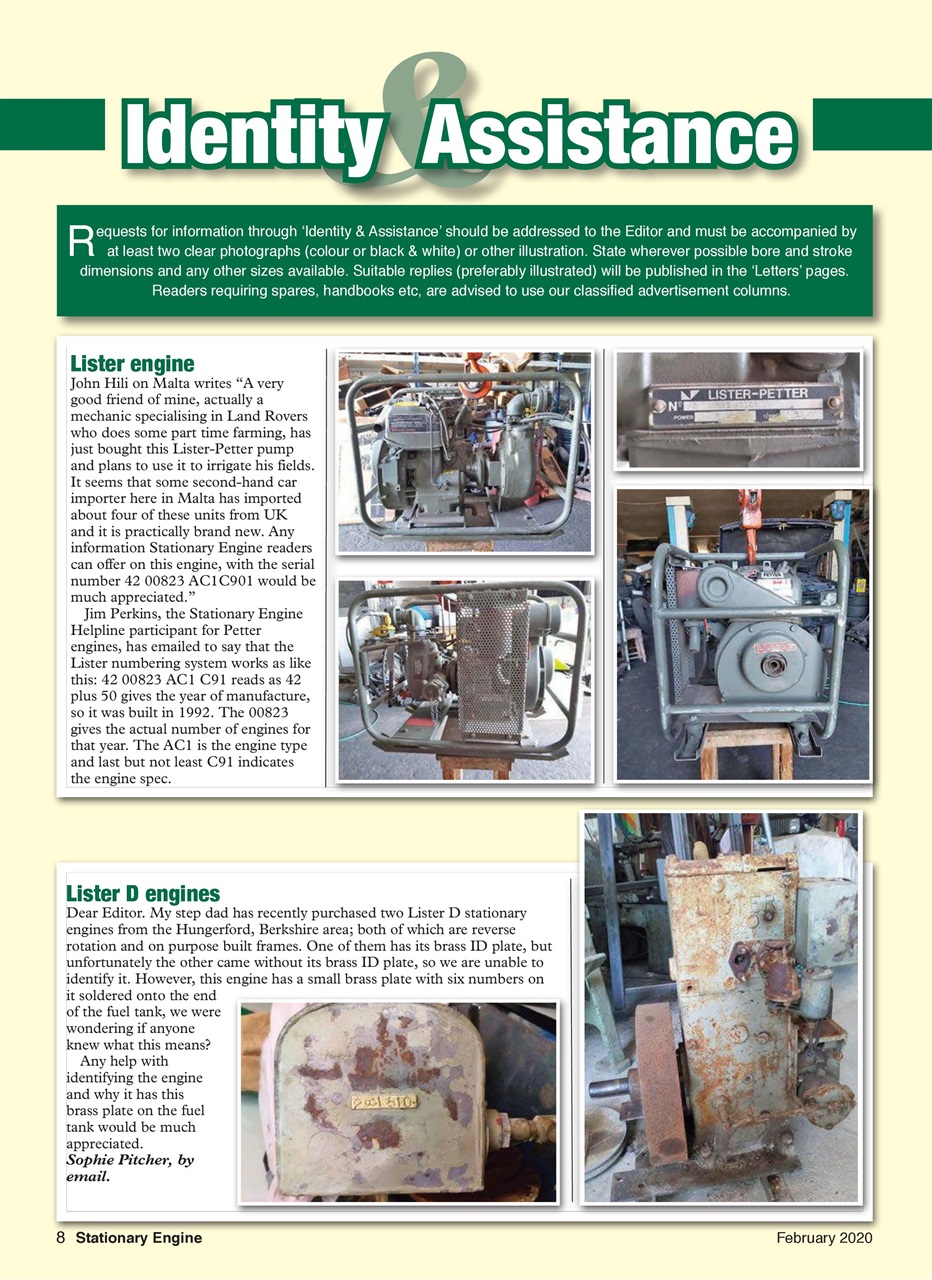 Stationary Engine Preview Pages