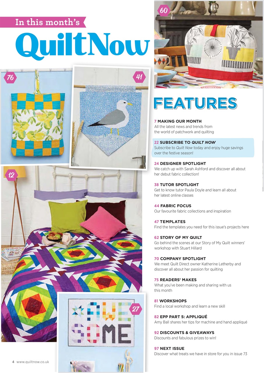Quilt Now Preview Pages