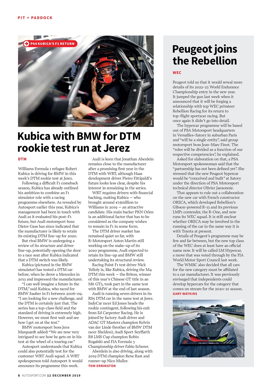 Autosport Preview Pages