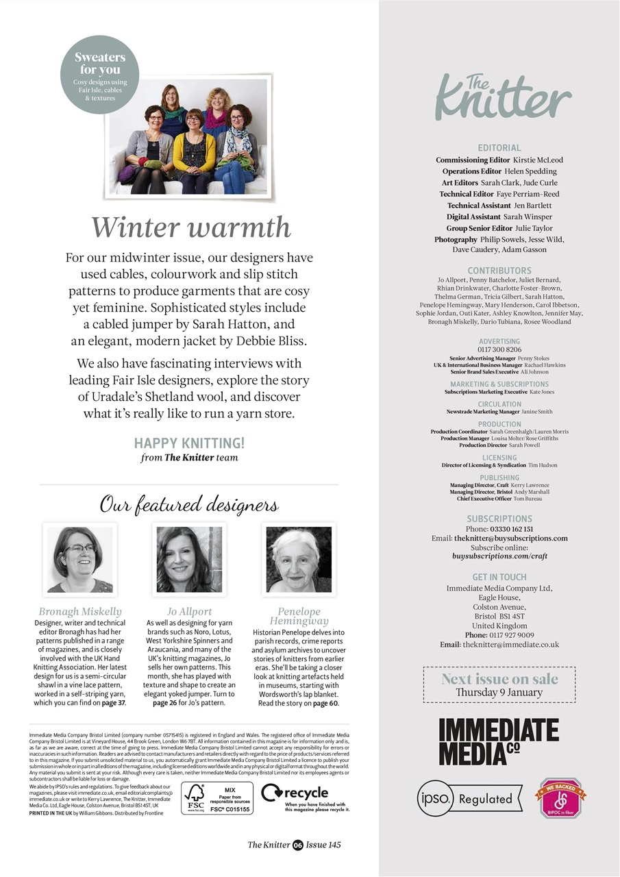 The Knitter Preview Pages