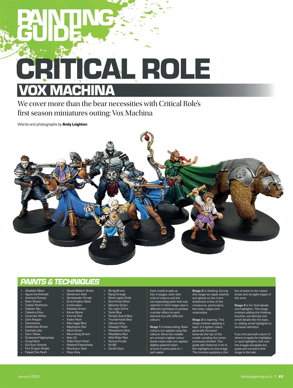 Tabletop Gaming Preview Pages