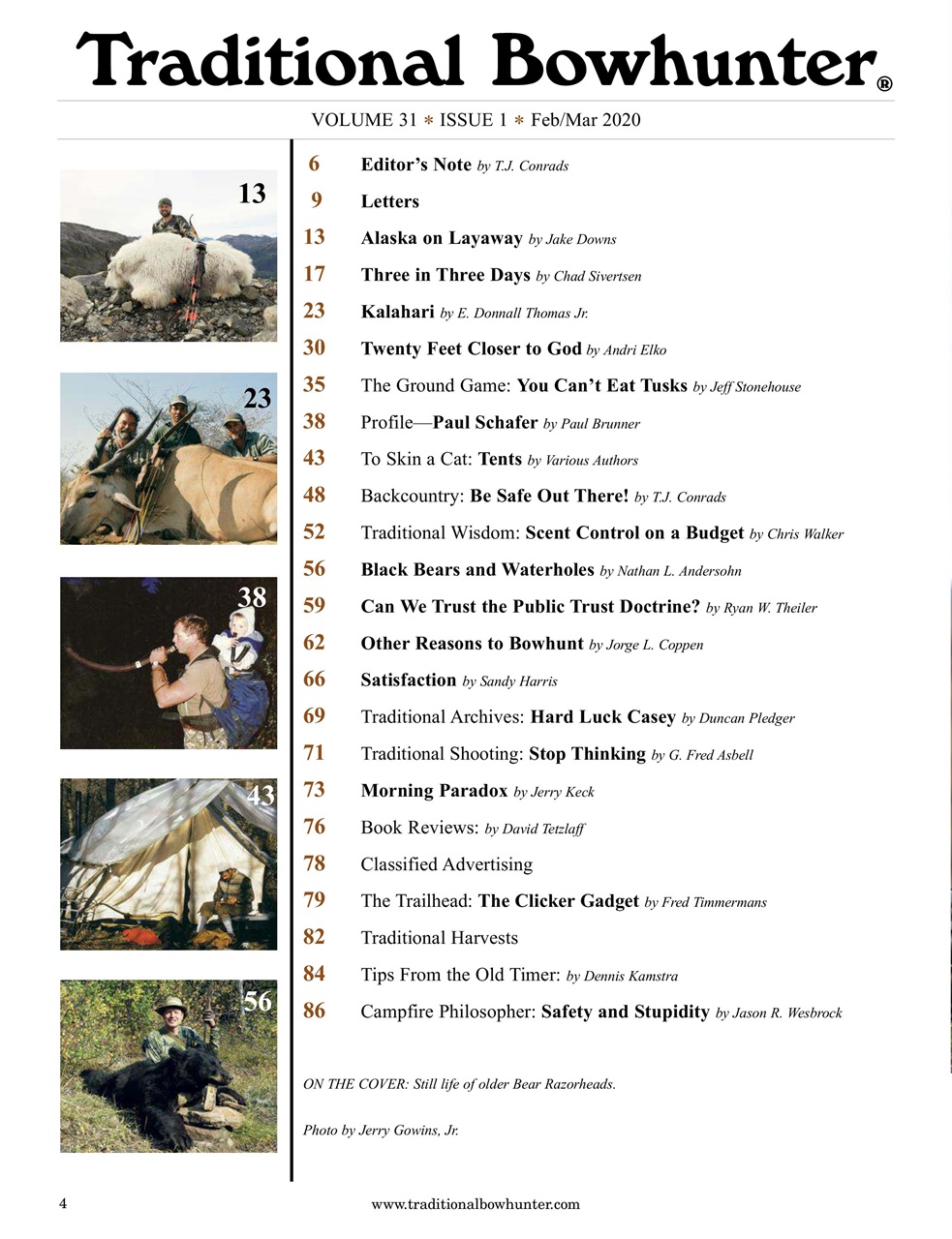 Traditional Bowhunter Magazine Preview Pages