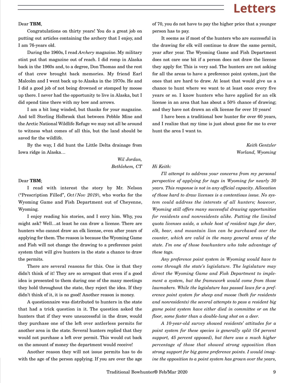Traditional Bowhunter Magazine Preview Pages