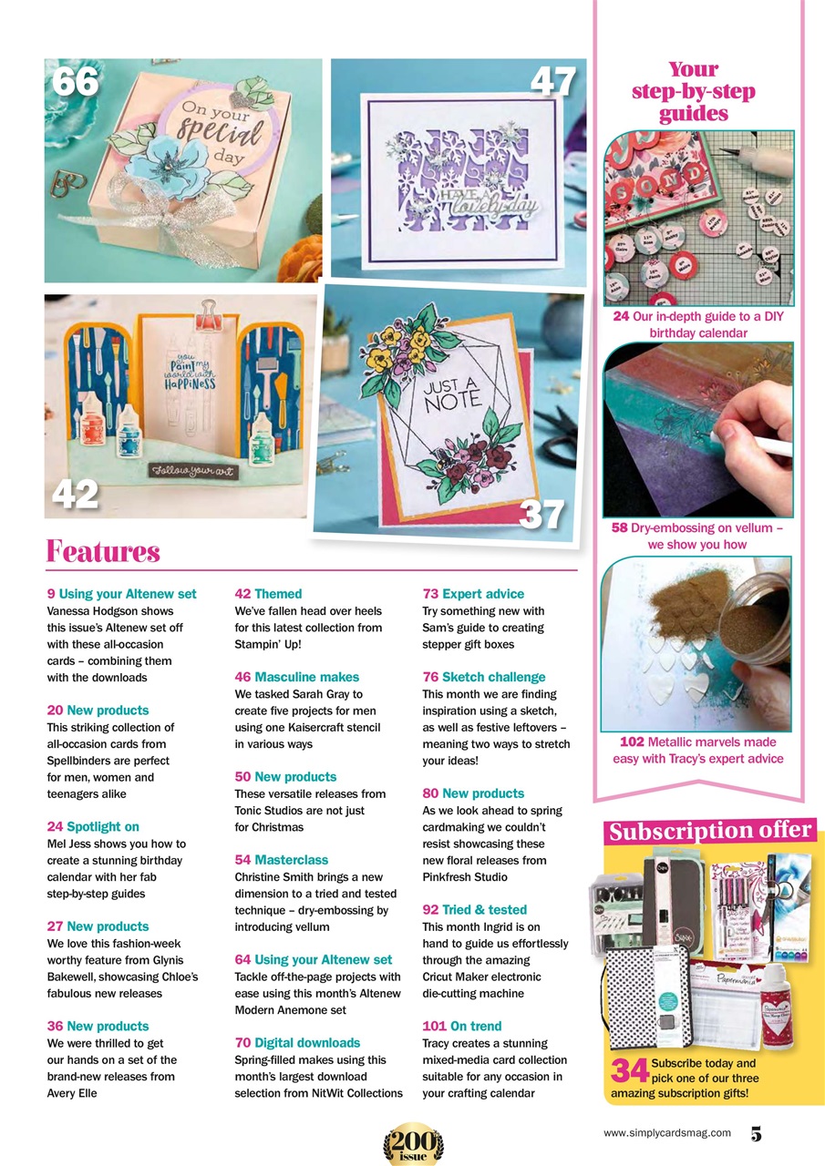 Simply Cards & Papercraft Preview Pages