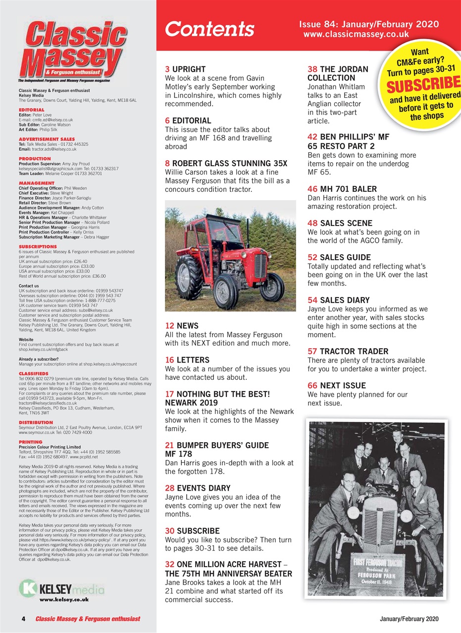 Classic Massey Preview Pages