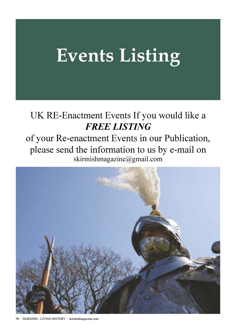 Skirmish Living History Preview Pages