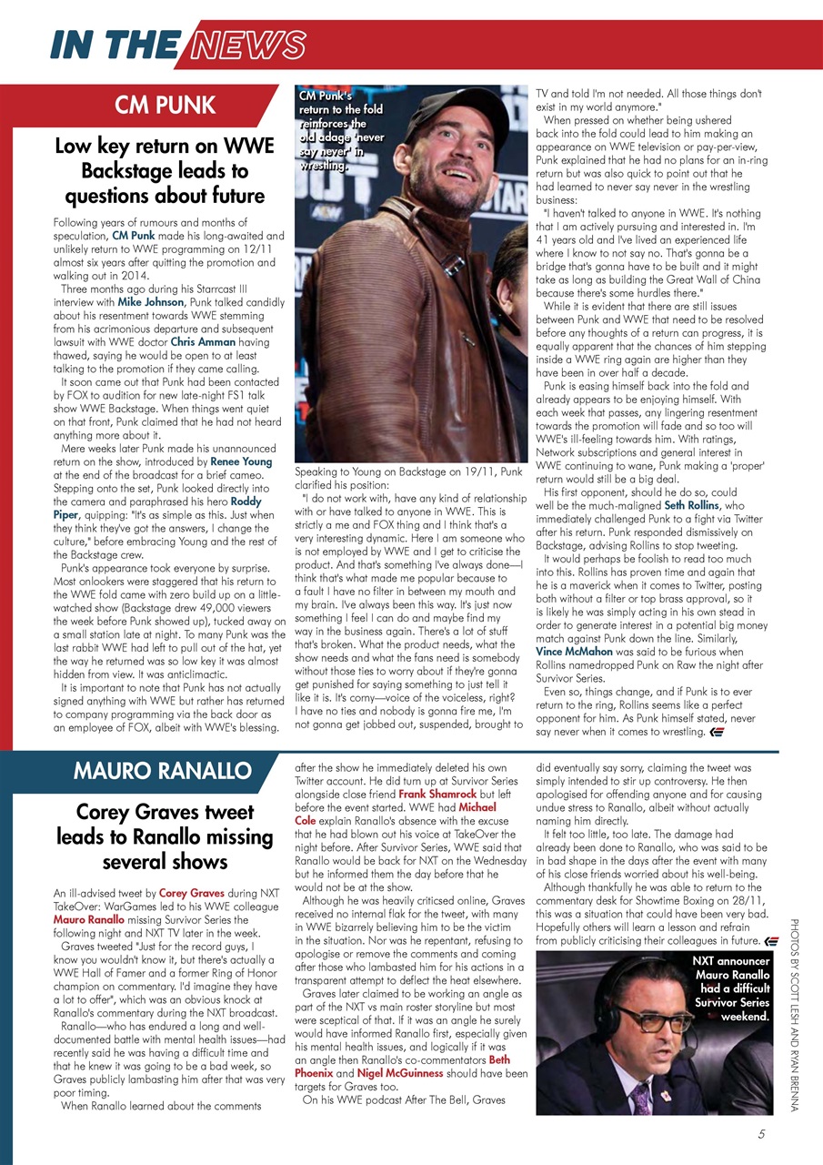 Wrestletalk Magazine Preview Pages