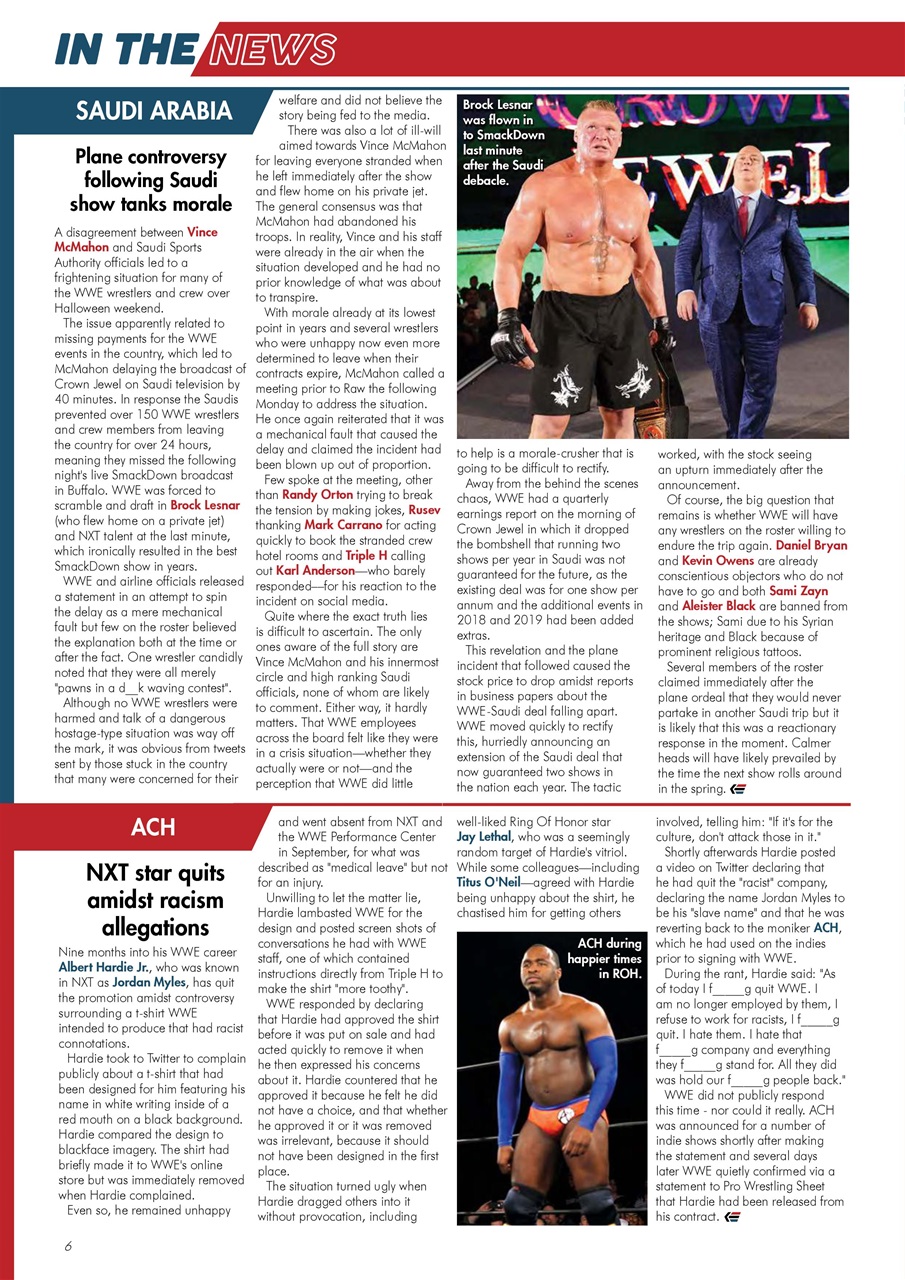 Wrestletalk Magazine Preview Pages