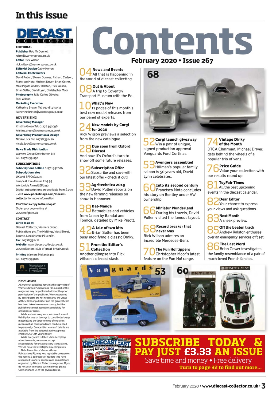 Diecast Collector Preview Pages