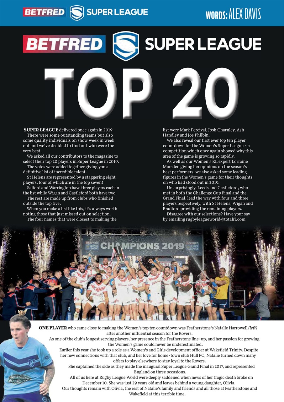 Rugby League World Preview Pages