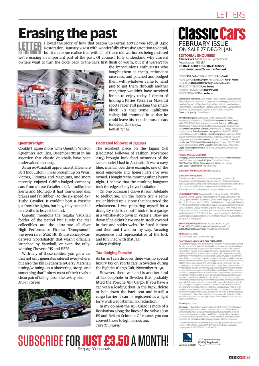 Classic Cars Preview Pages