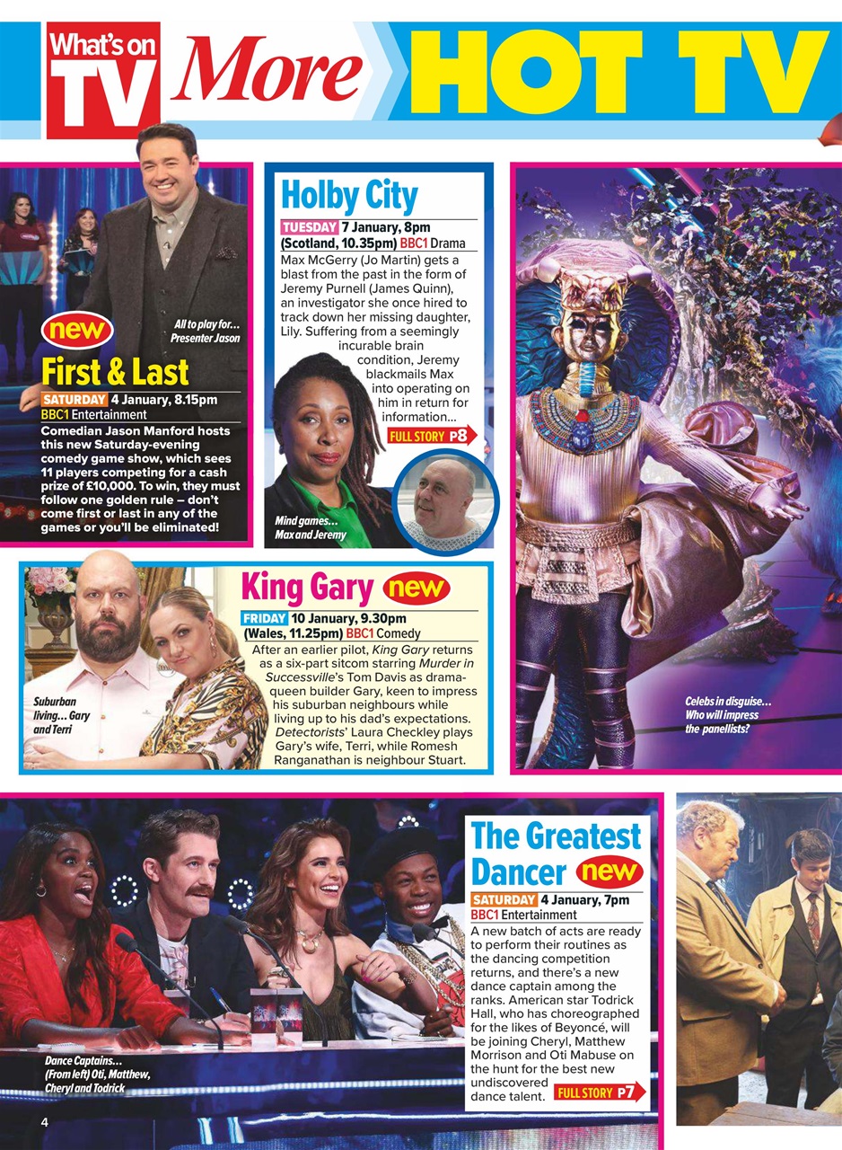 What's on TV Preview Pages