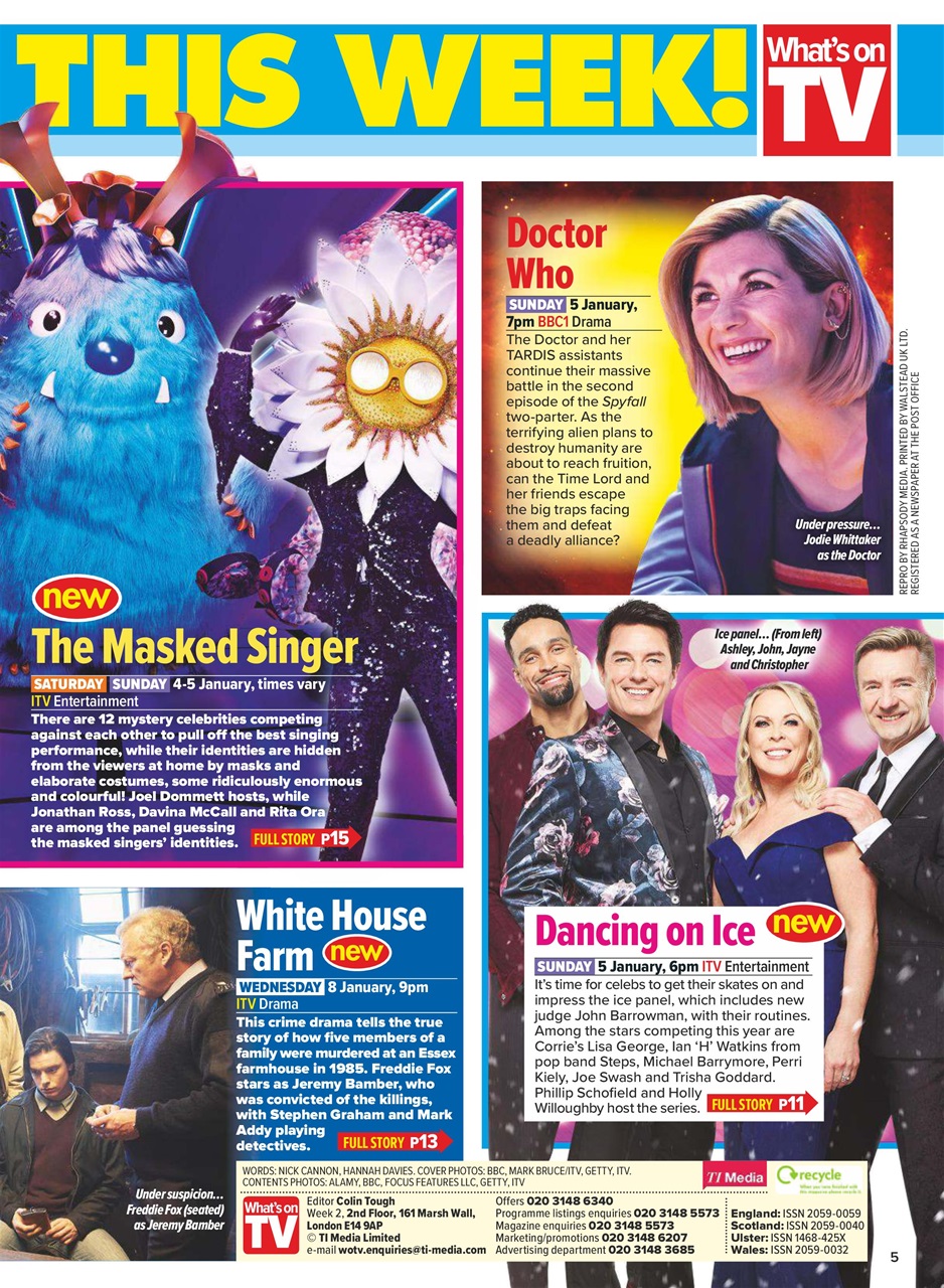 What's on TV Preview Pages