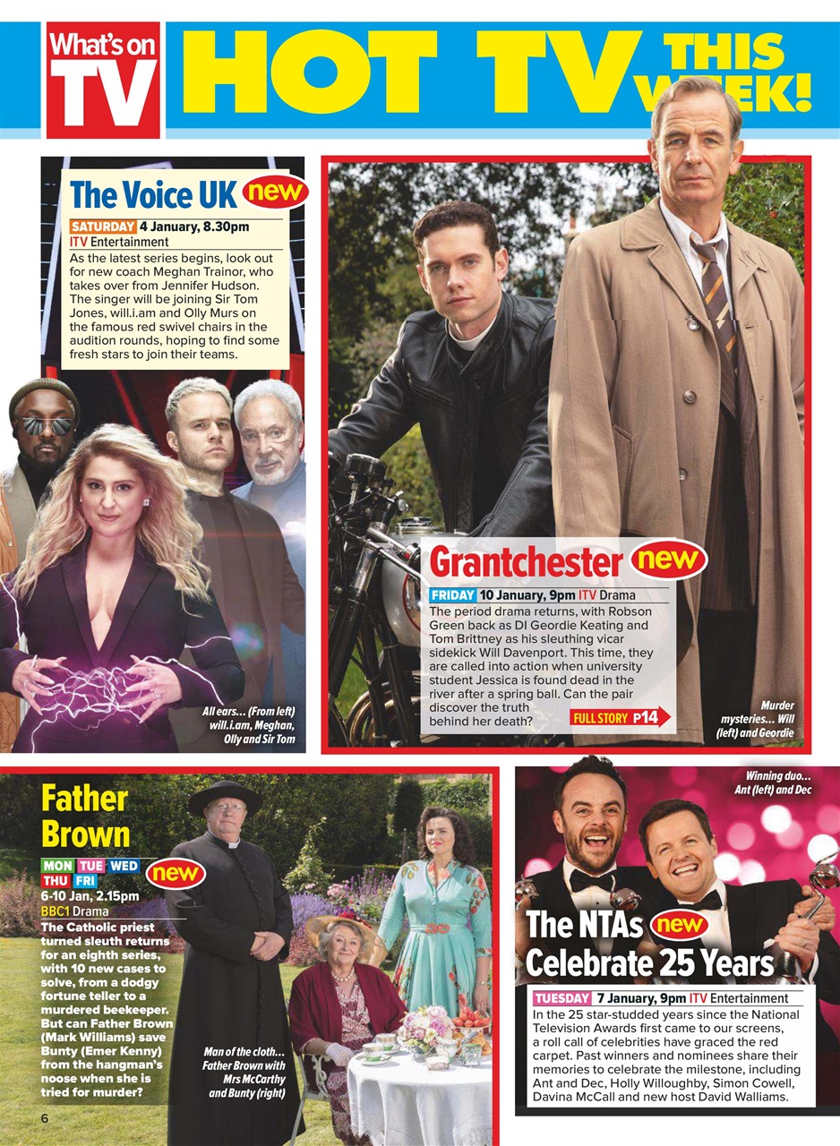 What's on TV Preview Pages