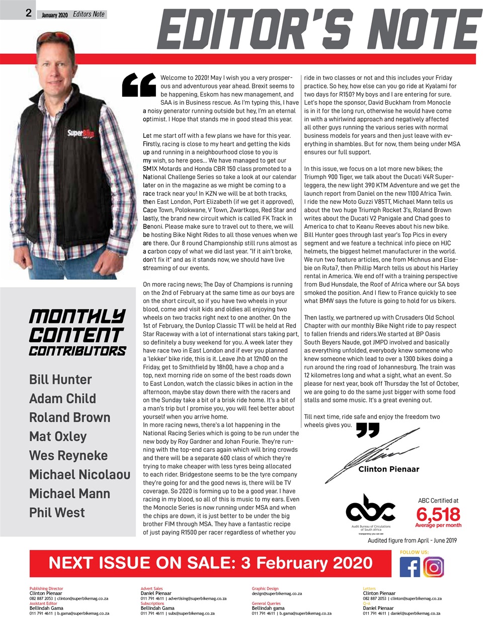 SuperBike South Africa Preview Pages