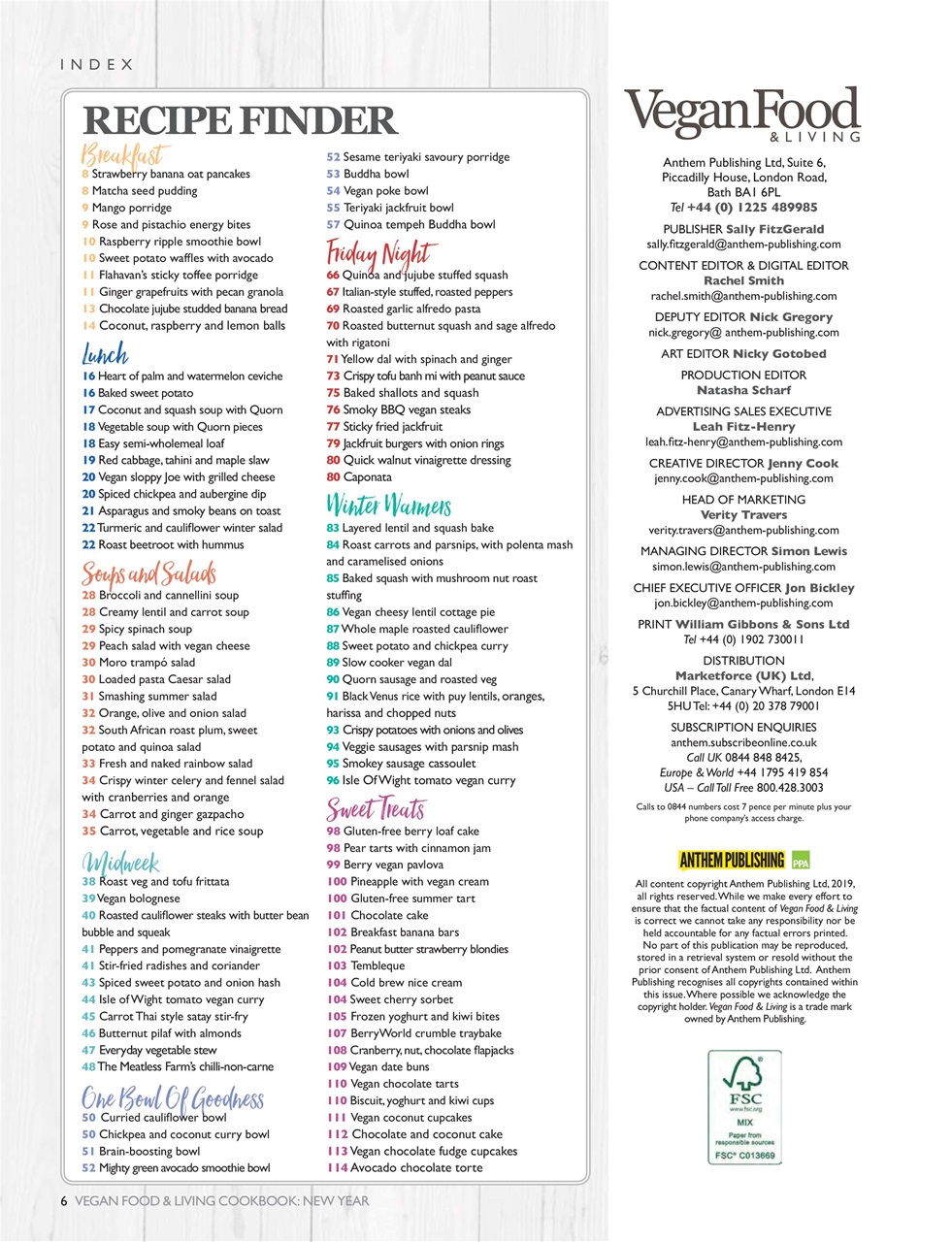 Vegan Food & Living Magazine Preview Pages