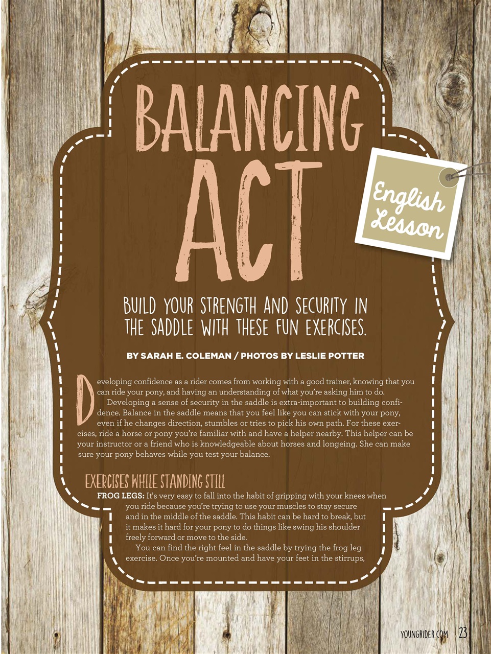 Young Rider Magazine Preview Pages