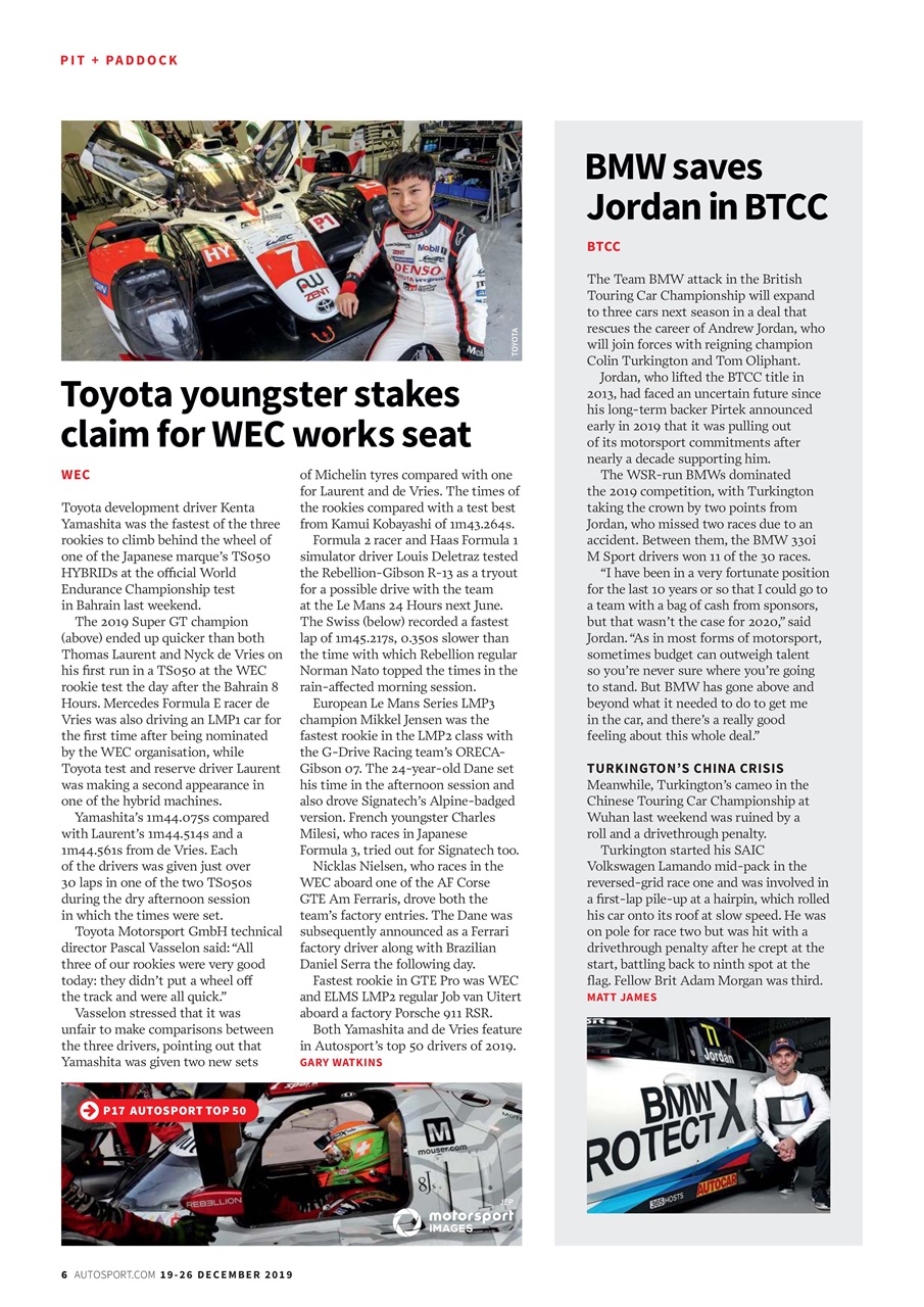 Autosport Preview Pages