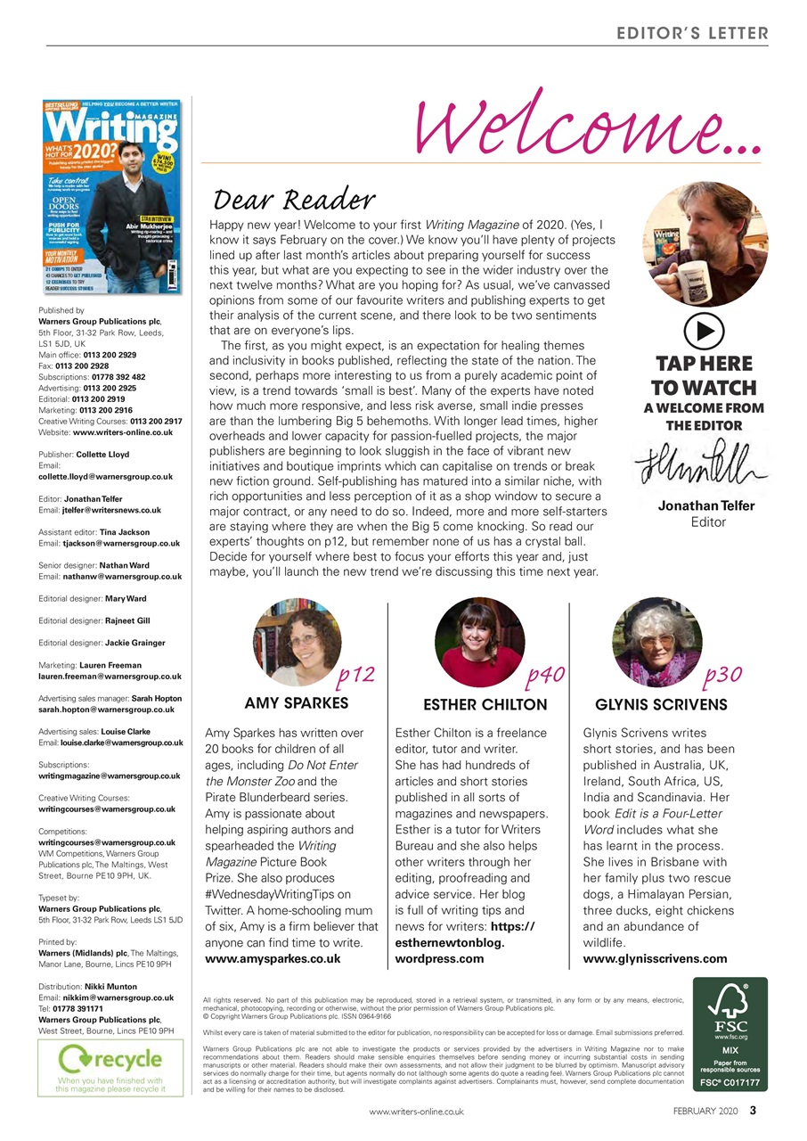 Writing Magazine Preview Pages