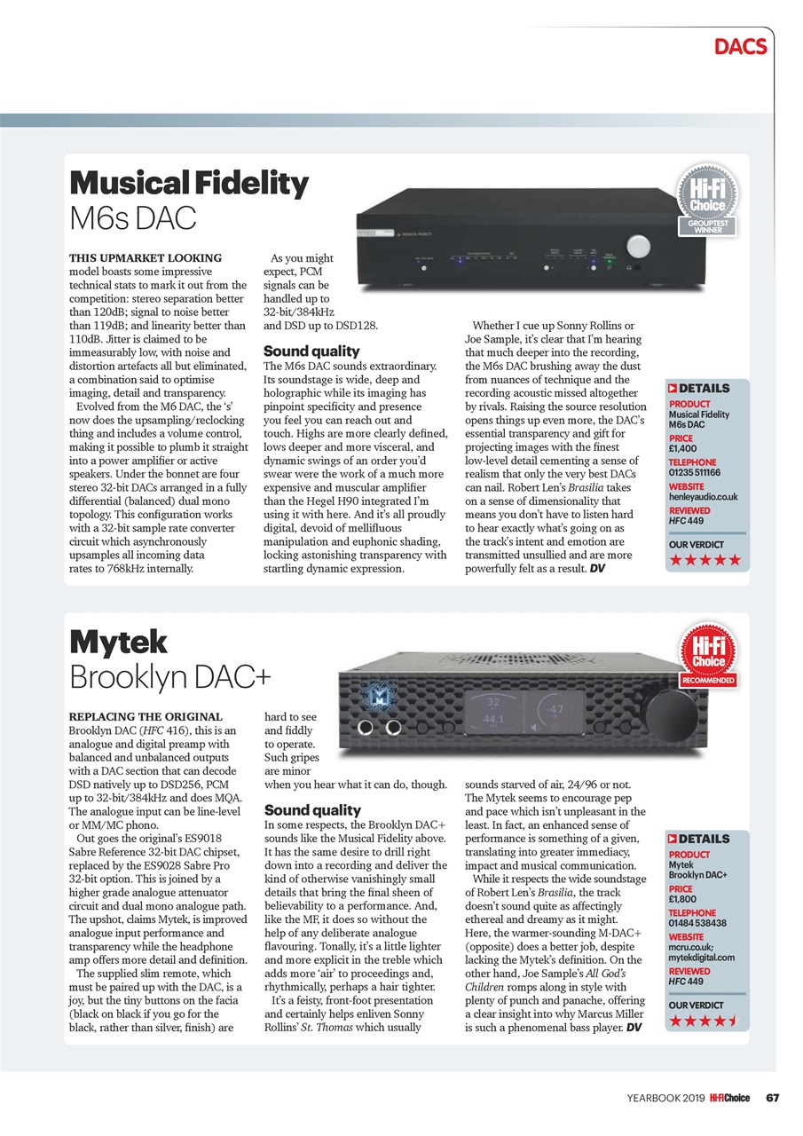Hi-Fi Choice Preview Pages