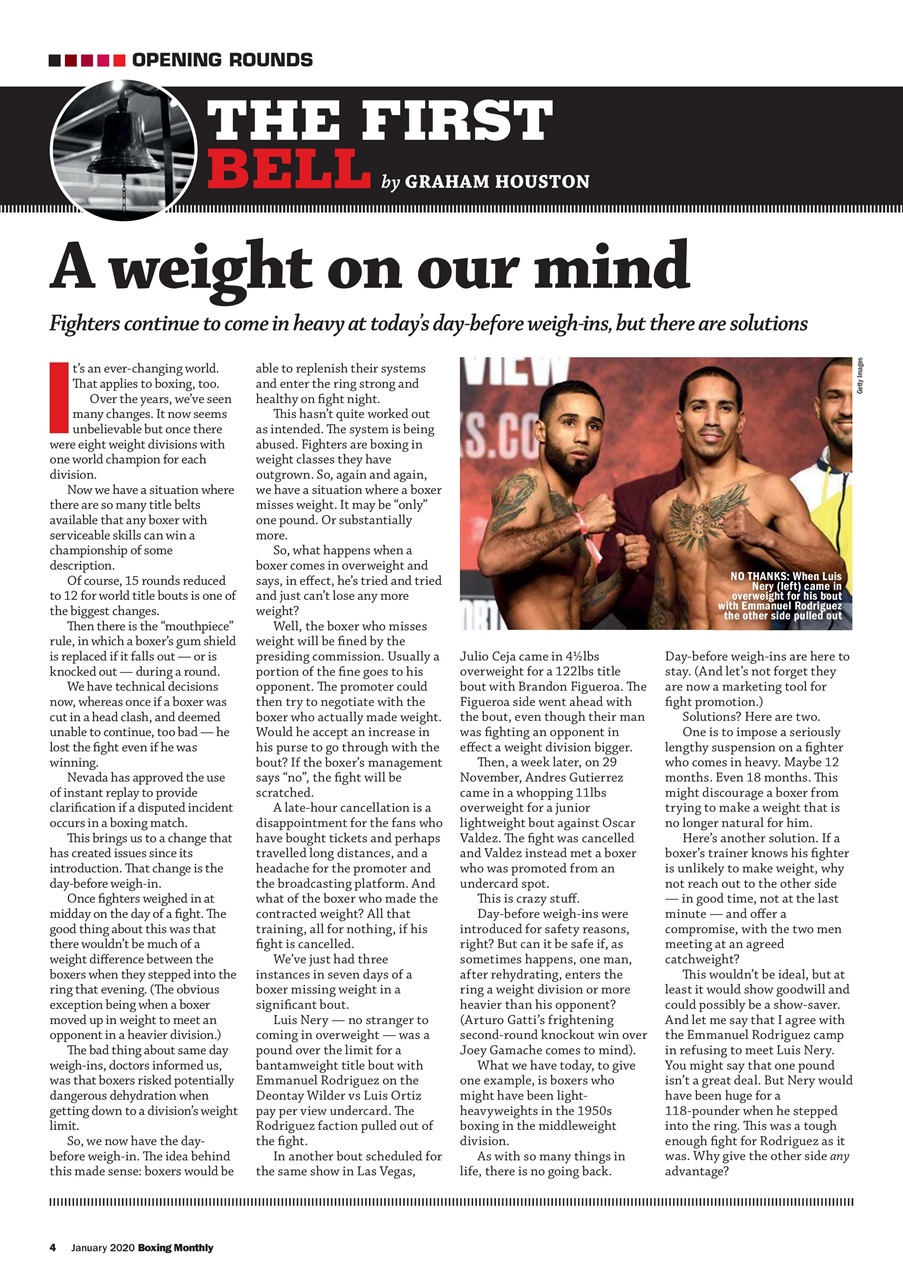 Boxing Monthly Preview Pages
