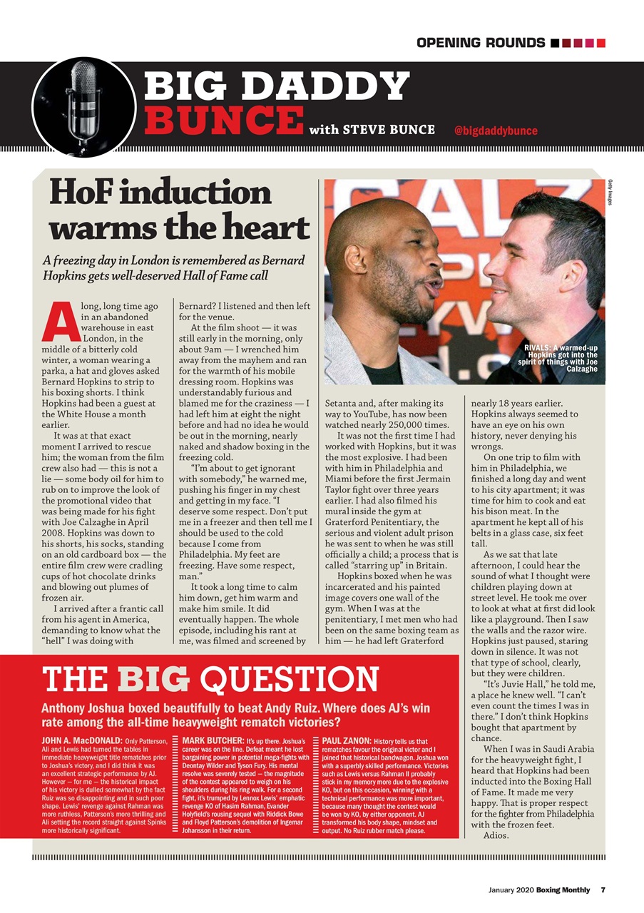 Boxing Monthly Preview Pages