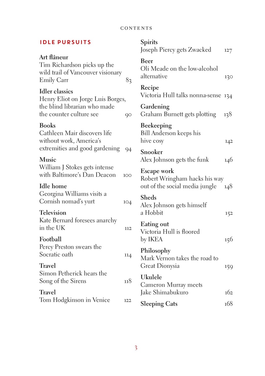 The Idler Magazine Preview Pages