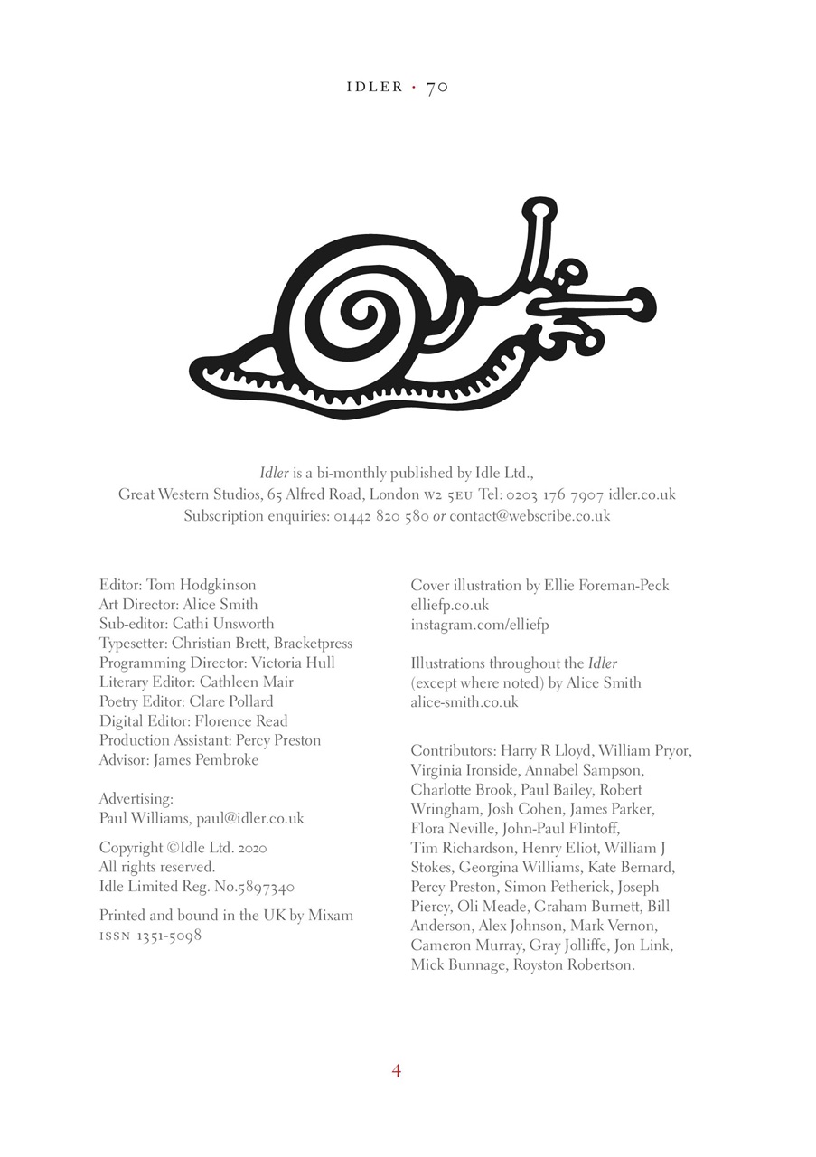 The Idler Magazine Preview Pages