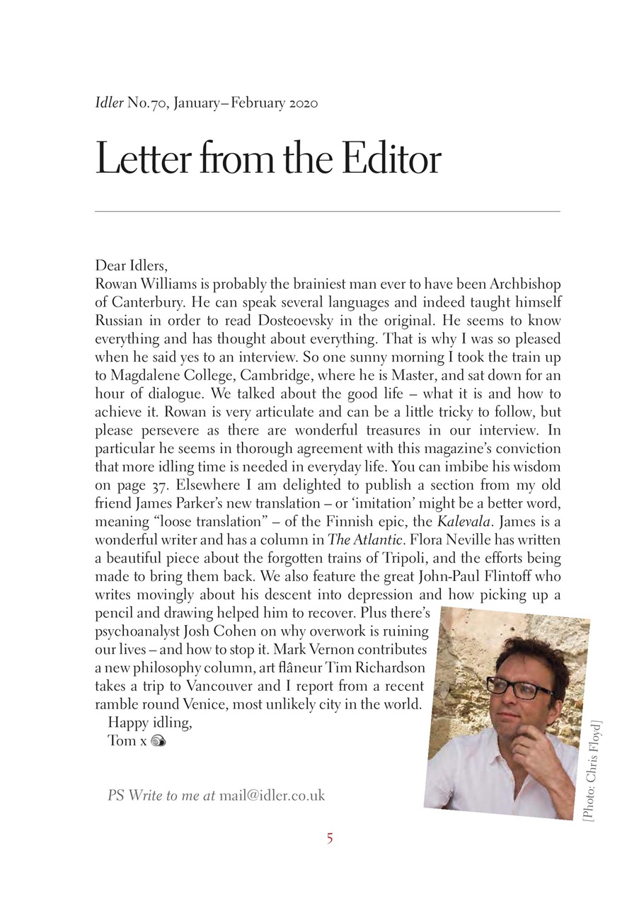 The Idler Magazine Preview Pages