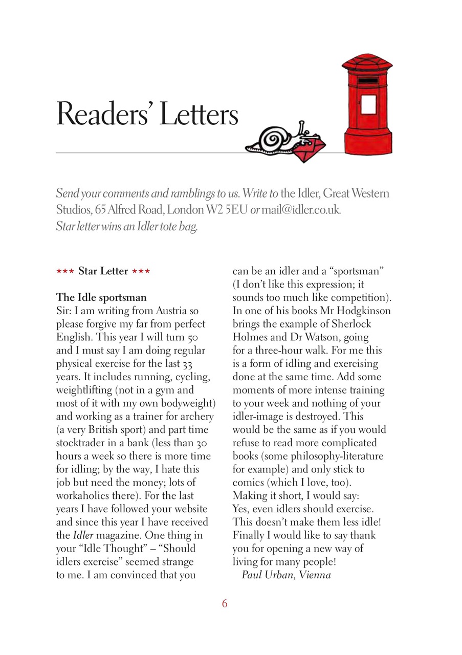 The Idler Magazine Preview Pages