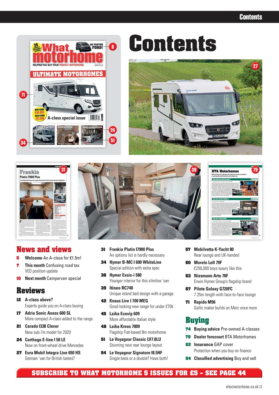 What Motorhome magazine Preview Pages