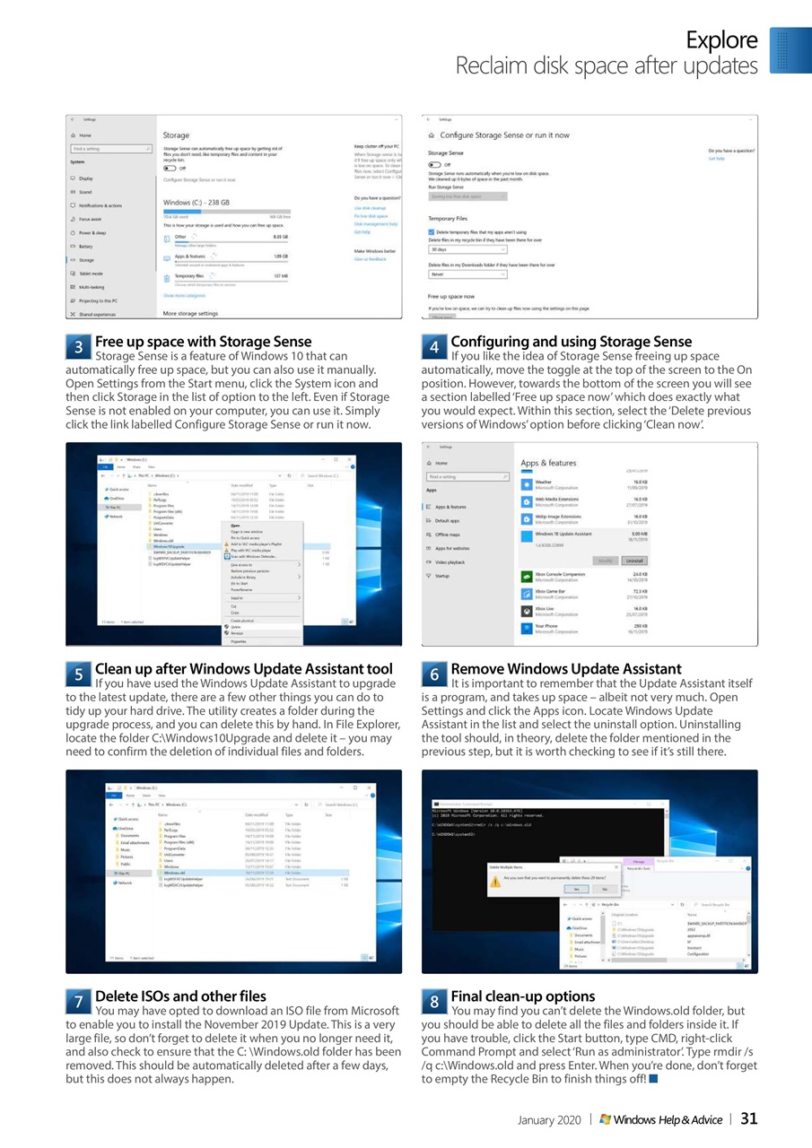 Windows Help & Advice Preview Pages