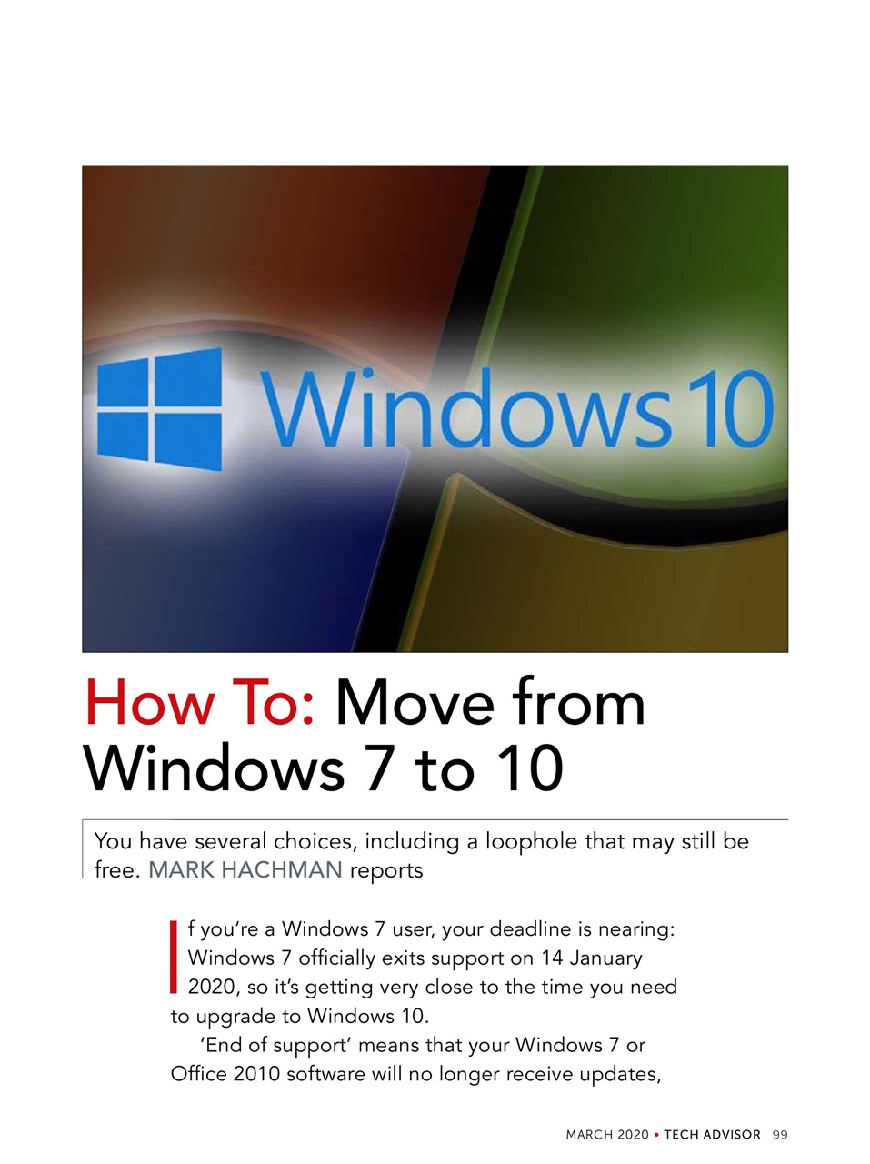 Tech Advisor Preview Pages