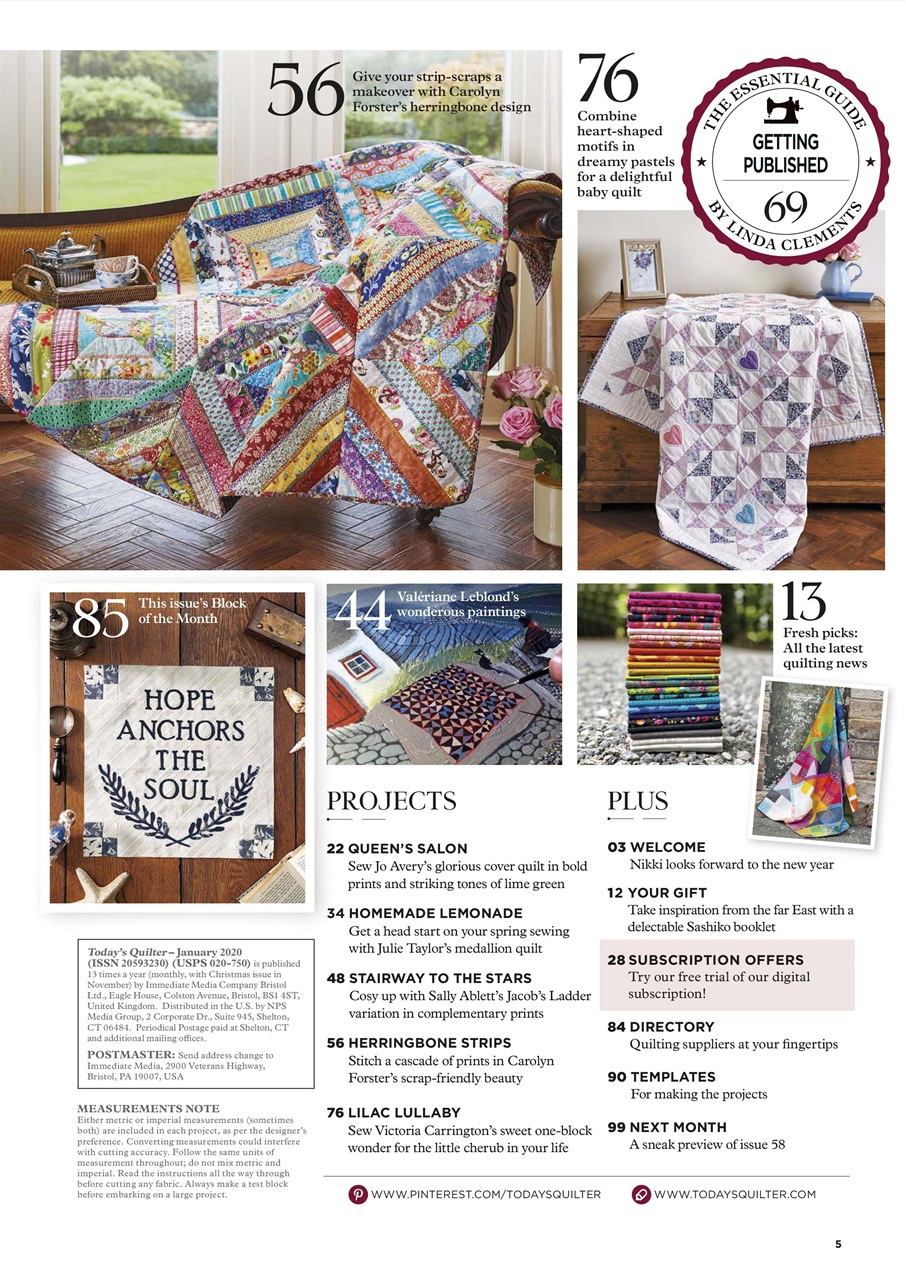 Today’s Quilter Preview Pages