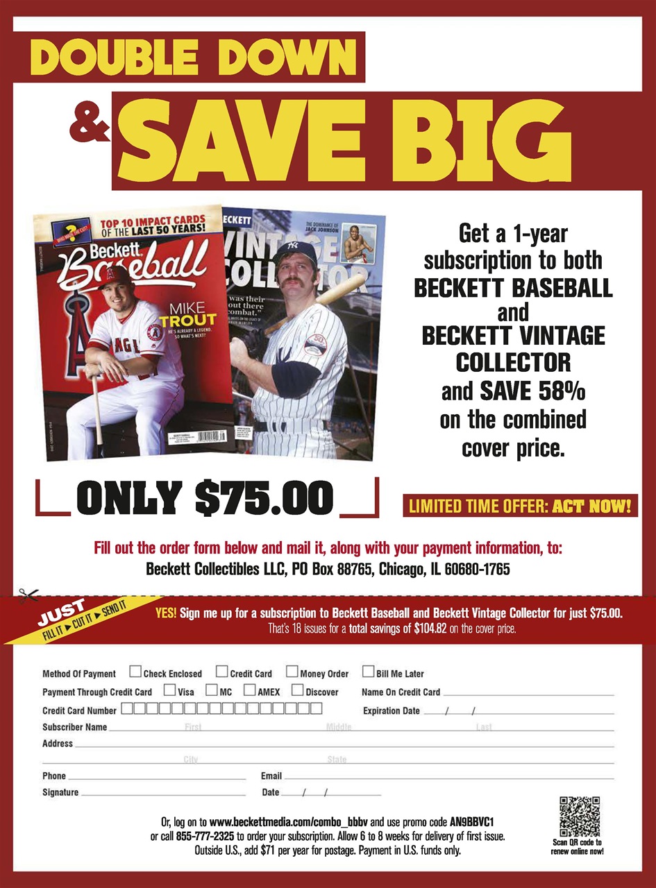 Beckett Baseball Magazine Preview Pages