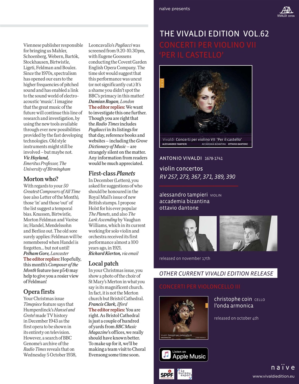 BBC Music Magazine Preview Pages