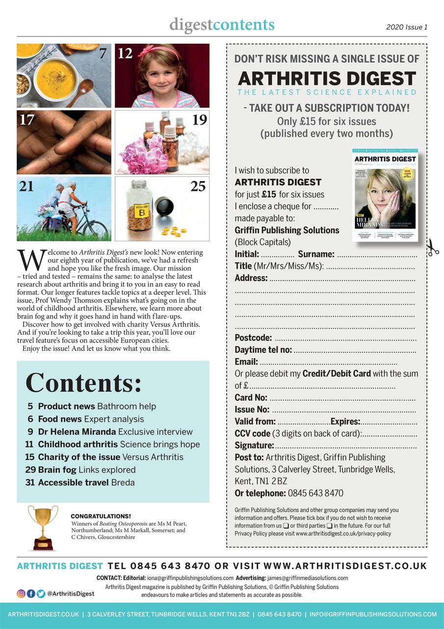 Arthritis Digest Preview Pages