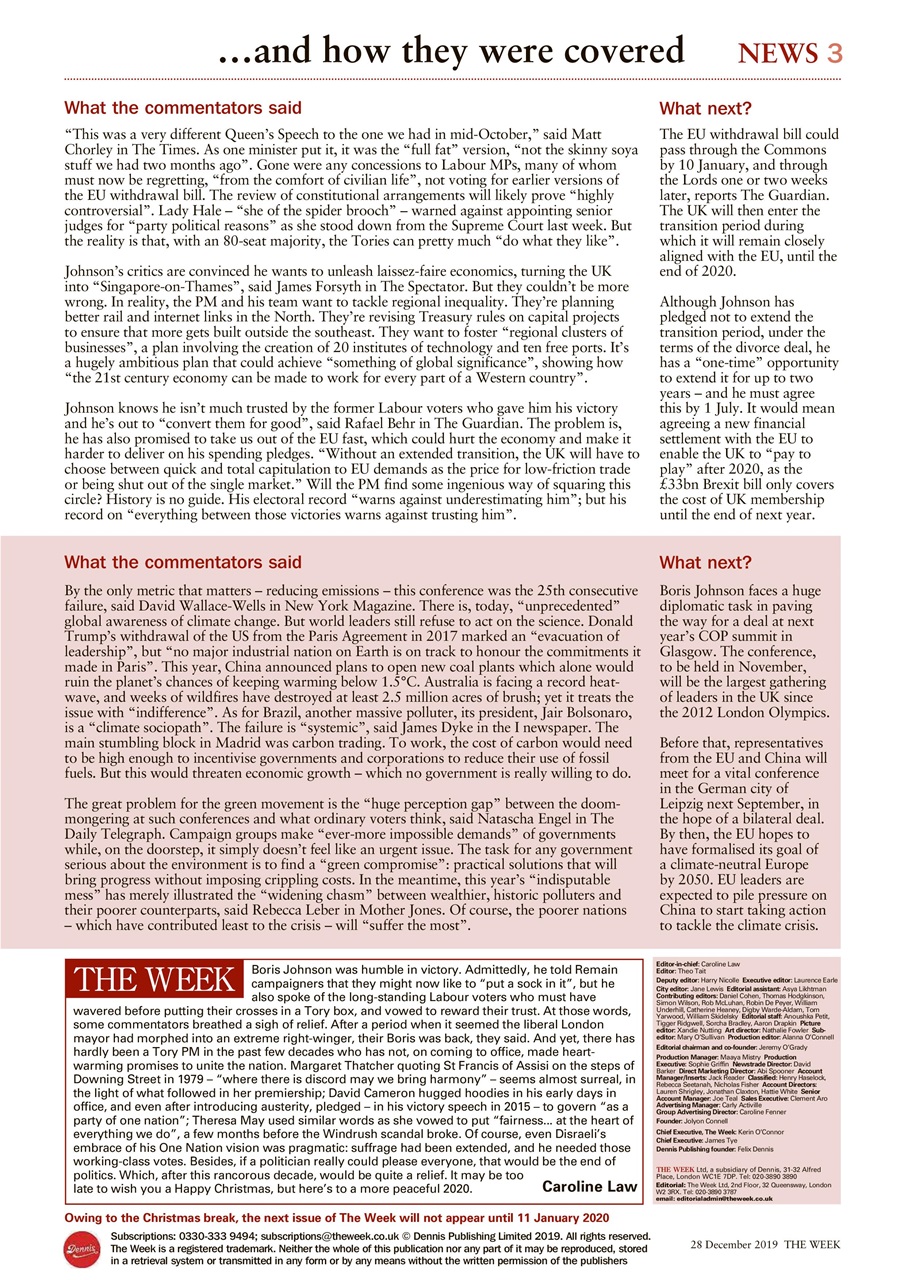 The Week Preview Pages