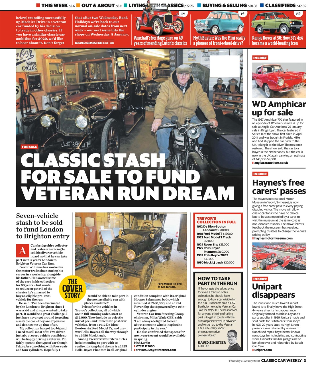 Classic Car Weekly Preview Pages