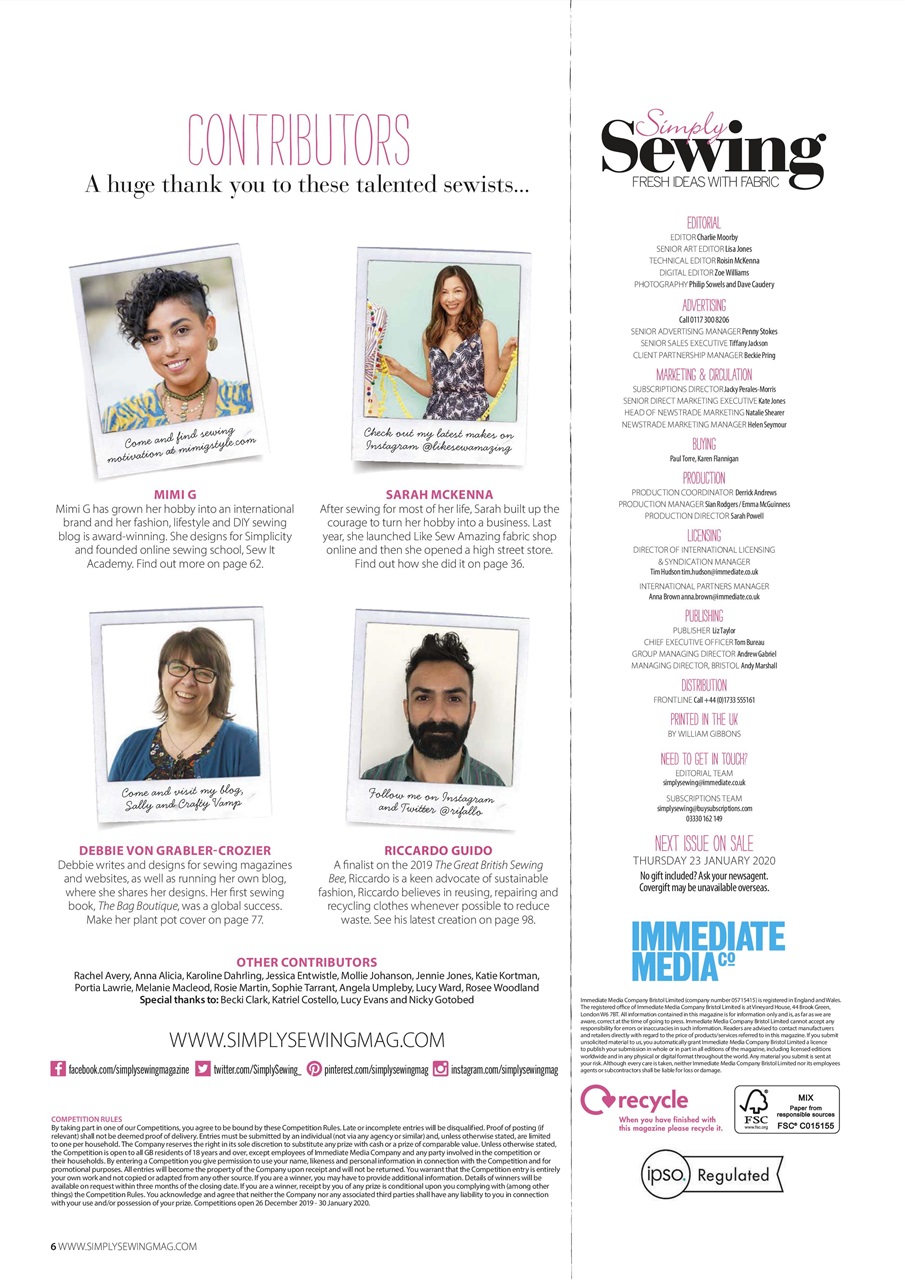 Simply Sewing Preview Pages