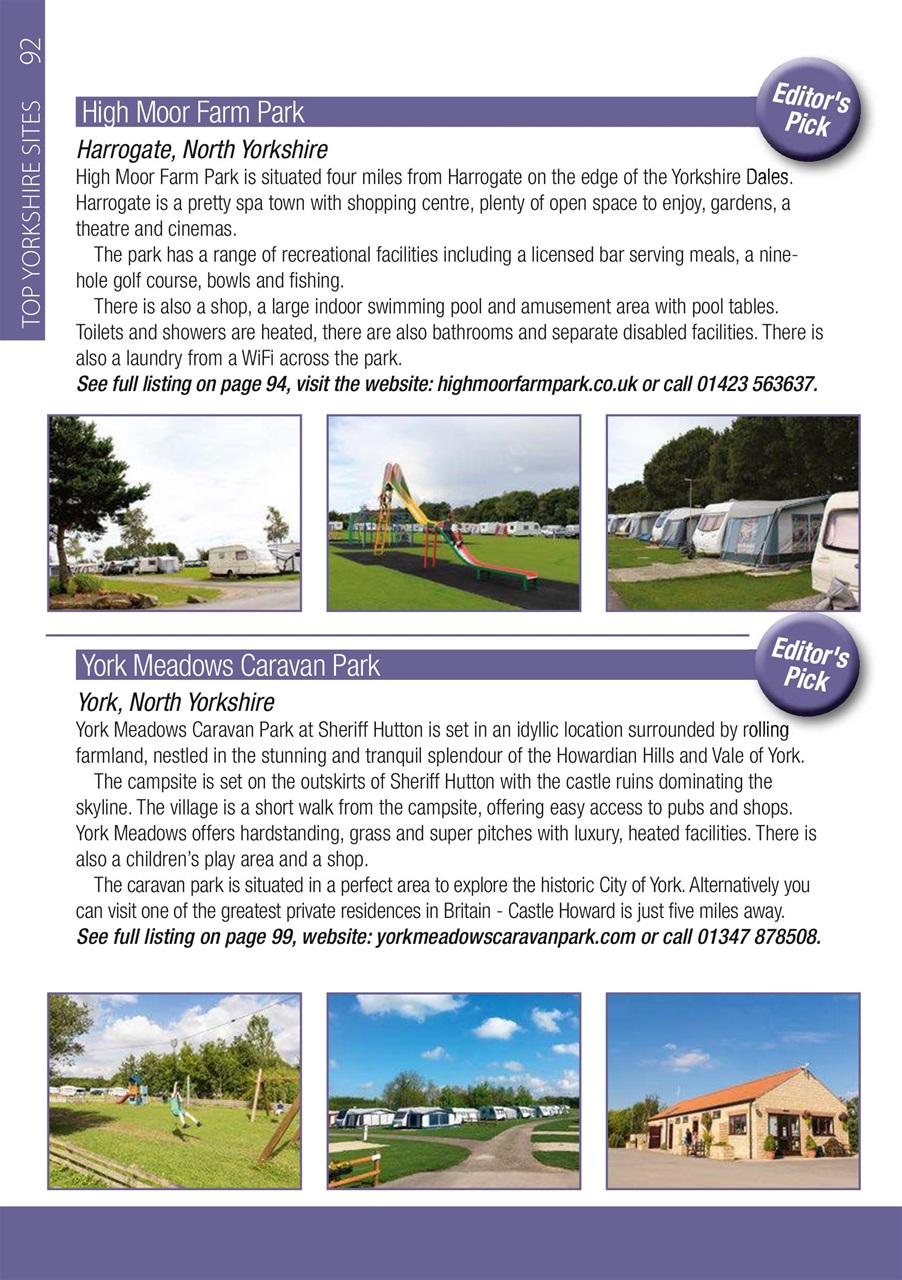 Campsite Finder Preview Pages